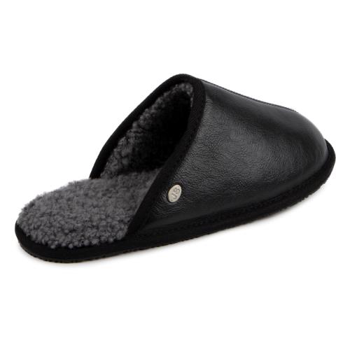 Mens Cooper Sheepskin Slipper Black Extra Image 2